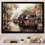 Fire Truck II - Americana Canvas Wall Art