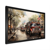 Fire Truck II - Americana Canvas Wall Art