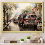 Fire Truck II - Americana Canvas Wall Art