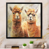 Graceful Alpacas - Brown Alpaca Wall Art