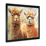 Graceful Alpacas - Brown Alpaca Wall Art