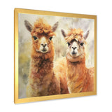 Graceful Alpacas - Brown Alpaca Wall Art