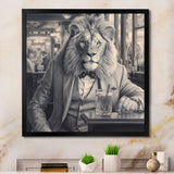 Lion Having A Drink - Animal Home Decor Art