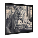 Lion Having A Drink - Animal Home Decor Art