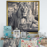Lion Having A Drink - Animal Home Decor Art