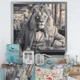 Lion Having A Drink - Animal Home Decor Art