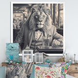 Lion Having A Drink - Animal Home Decor Art