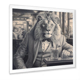 Lion Having A Drink - Animal Home Decor Art