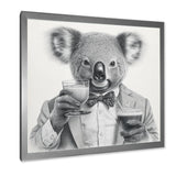 Koala Having A Drink - Animal Living Room Wall Art