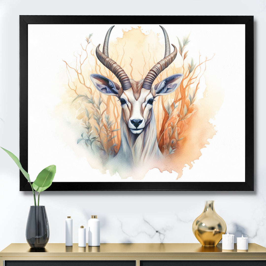Wild Antelope Charm - Antelope Canvas Wall Art