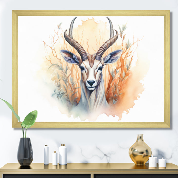 Wild Antelope Charm - Antelope Canvas Wall Art