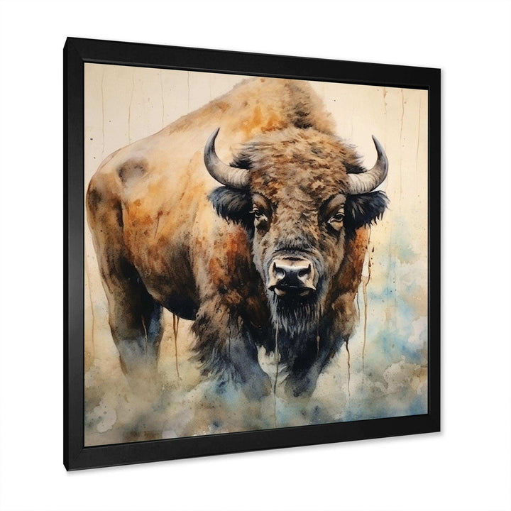 Buffalo Majesty - Animals Canvas Wall Art