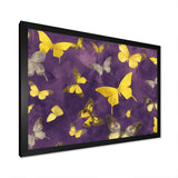 Yellow and Purple Butterfly - Yellow Butterfly Wall Art