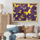 Yellow and Purple Butterfly - Yellow Butterfly Wall Art