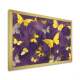 Yellow and Purple Butterfly - Yellow Butterfly Wall Art