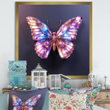 Purple and Pink Butterfly - Butterfly Framed Canvas Art