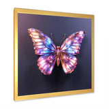 Purple and Pink Butterfly - Butterfly Framed Canvas Art