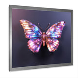 Purple and Pink Butterfly - Butterfly Framed Canvas Art