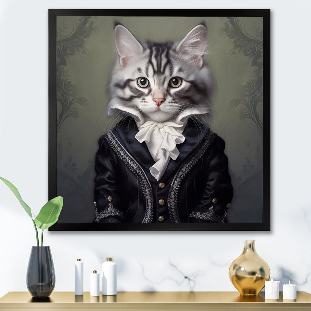 Elegant Whiskers - Cat Bedroom Wall Art