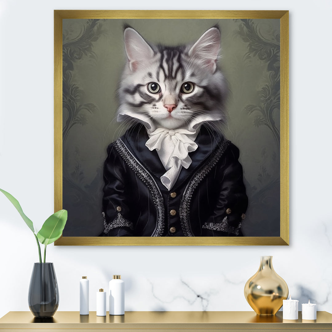 Elegant Whiskers - Cat Bedroom Wall Art