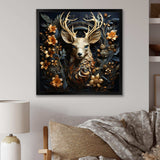 Deer Wonderers III - Animals Canvas Wall Art