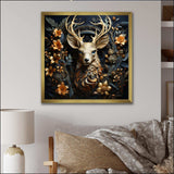 Deer Wonderers III - Animals Canvas Wall Art