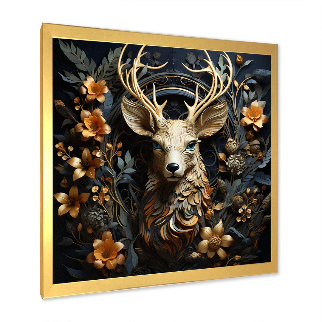 Deer Wonderers III - Animals Canvas Wall Art