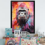 Pink Black Popart Gorilla - Gorilla Wall Art Prints