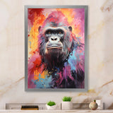 Pink Black Popart Gorilla - Gorilla Wall Art Prints