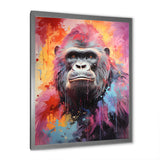 Pink Black Popart Gorilla - Gorilla Wall Art Prints