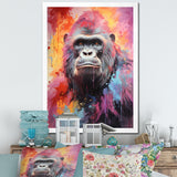 Pink Black Popart Gorilla - Gorilla Wall Art Prints