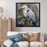 Graceful Heron Waterbird I - Animals Canvas Wall Art