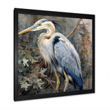 Graceful Heron Waterbird I - Animals Canvas Wall Art