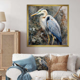 Graceful Heron Waterbird I - Animals Canvas Wall Art