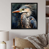 Graceful Heron Waterbird III - Animals Canvas Wall Art