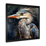 Graceful Heron Waterbird III - Animals Canvas Wall Art