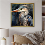 Graceful Heron Waterbird III - Animals Canvas Wall Art