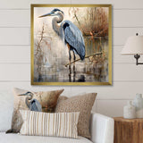 Graceful Heron Waterbird IV - Animals Canvas Wall Art