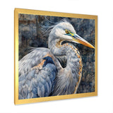 Heron Waterbird I - Animals Canvas Wall Art