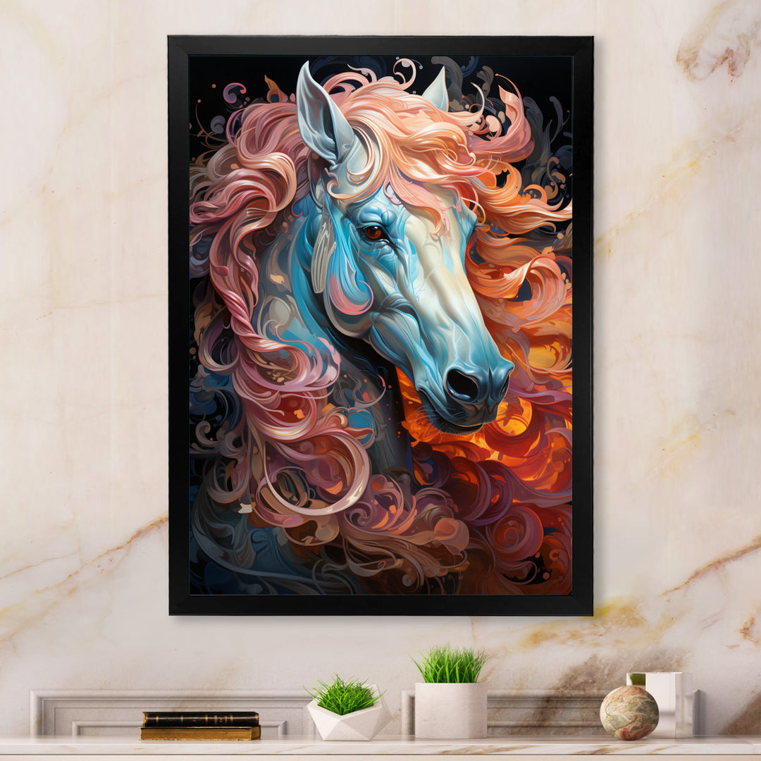 Colorful Horse Mane - Horse Living Room Wall Art