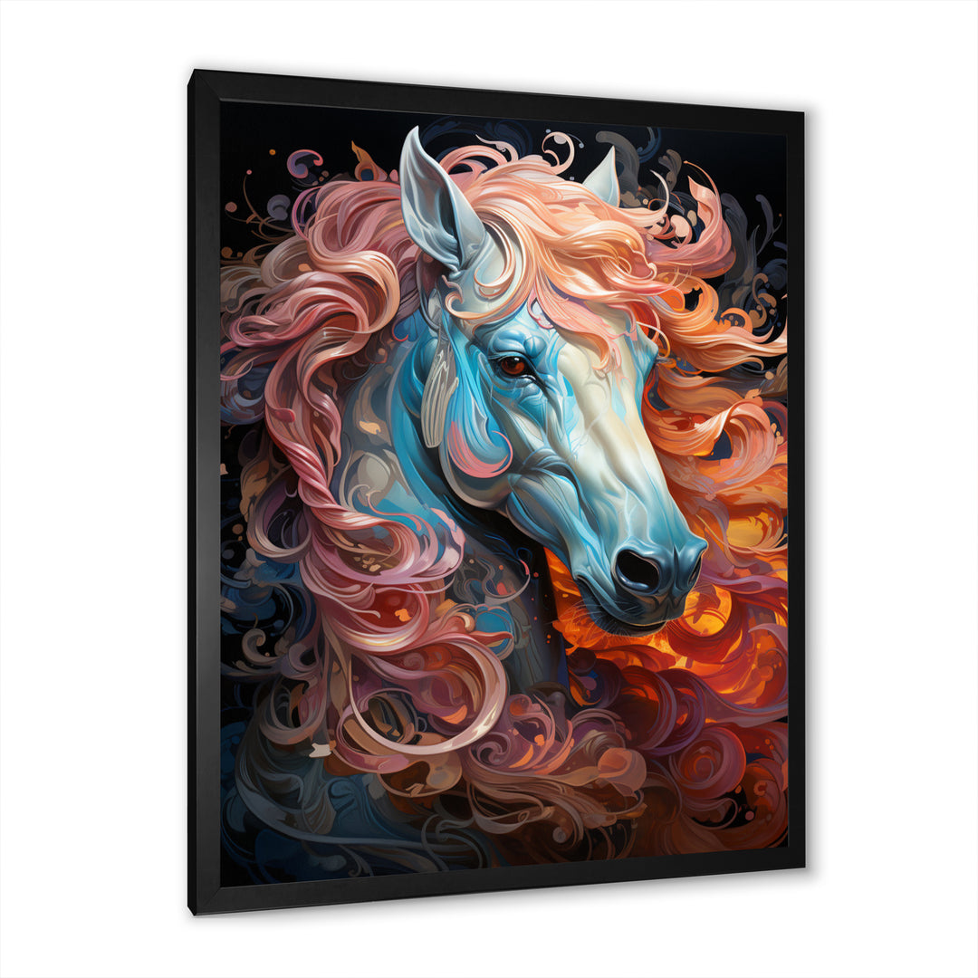 Colorful Horse Mane - Horse Living Room Wall Art