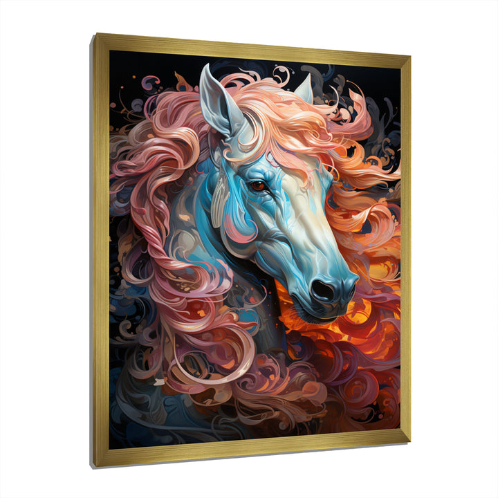 Colorful Horse Mane - Horse Living Room Wall Art