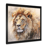 Fierce Lion III - Animals Canvas Wall Art