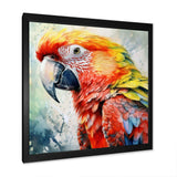 Tropical Parrot In Paradise II - Animals Canvas Wall Art