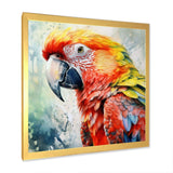 Tropical Parrot In Paradise II - Animals Canvas Wall Art