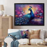 Vibrant Peacock II - Animals Canvas Wall Art