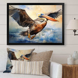 Majestic Pelican Seabird II - Animals Canvas Wall Art