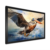 Majestic Pelican Seabird II - Animals Canvas Wall Art