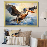 Majestic Pelican Seabird II - Animals Canvas Wall Art