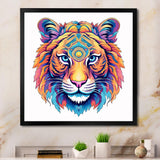 Vibrant Tiger Head - Orange Tiger Wall Art